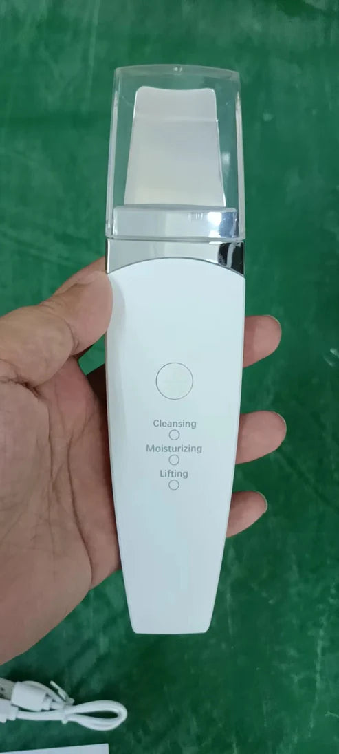 Ultrasonic Facial Cleanser – Electromechanical Beauty Instrument for Deep Skin Peeling & Pore Cleaning