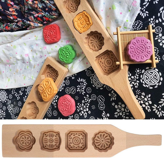 Wooden Handmade Baking Mold – Traditional Cookie & Pastry Shaper | Kitchenware UAE