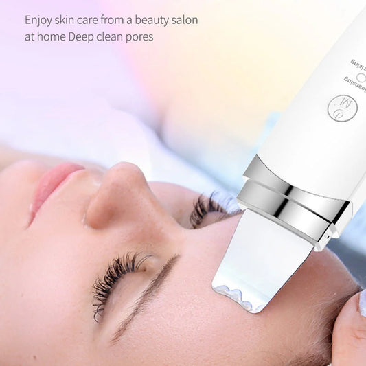 Ultrasonic Facial Cleanser – Electromechanical Beauty Instrument for Deep Skin Peeling & Pore Cleaning